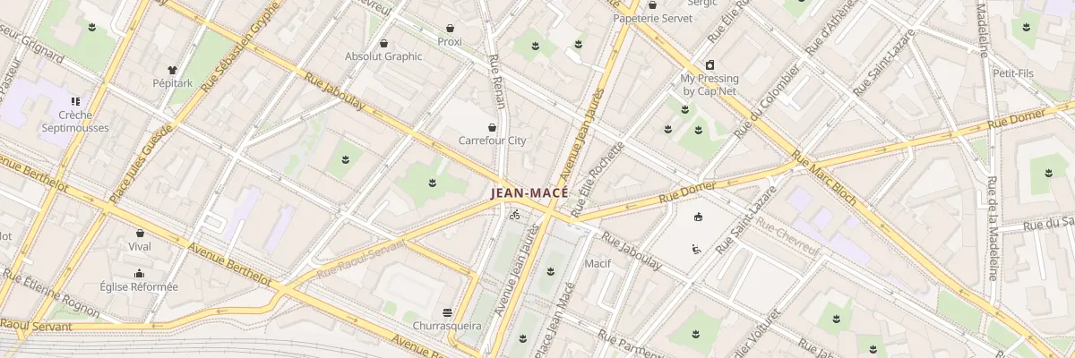 Plan du 86 Av Jean Jaurès à Lyon 7e Arrondissement