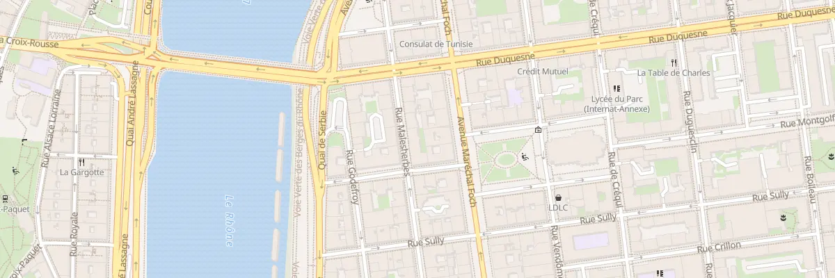 Plan du 21 Rue Malesherbes à Lyon 6e Arrondissement