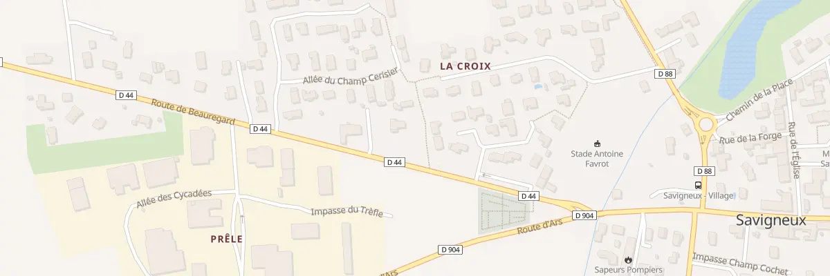 Plan du 214 Rte de Beauregard à Savigneux