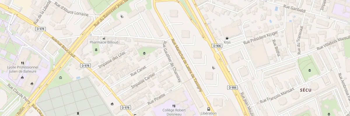 Plan du 25B Rue Mal de Lattre de Tassigny à Chalon-sur-Saône