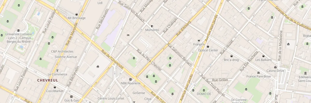 Plan du 58 Rue d’Anvers à Lyon 7e Arrondissement