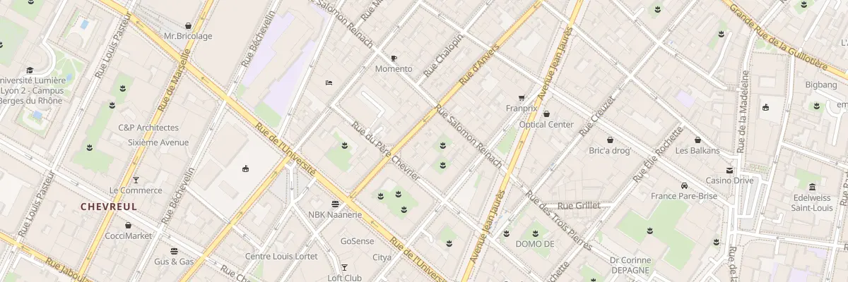 Plan du 45 Rue d’Anvers à Lyon 7e Arrondissement