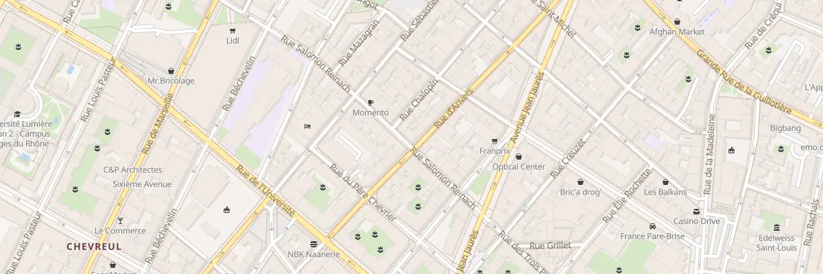 Plan du 50 Rue d’Anvers à Lyon 7e Arrondissement