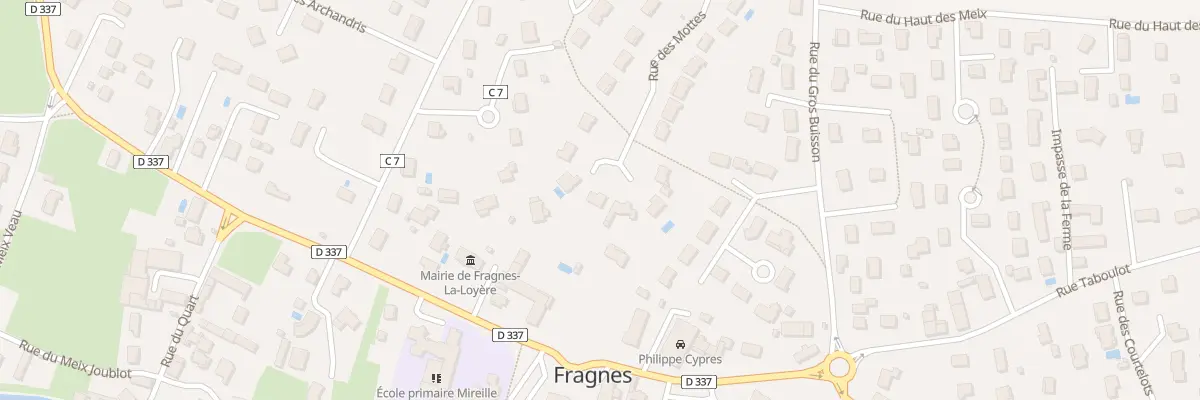 Plan du 25 Rue des Mottes à Fragnes-La Loyère
