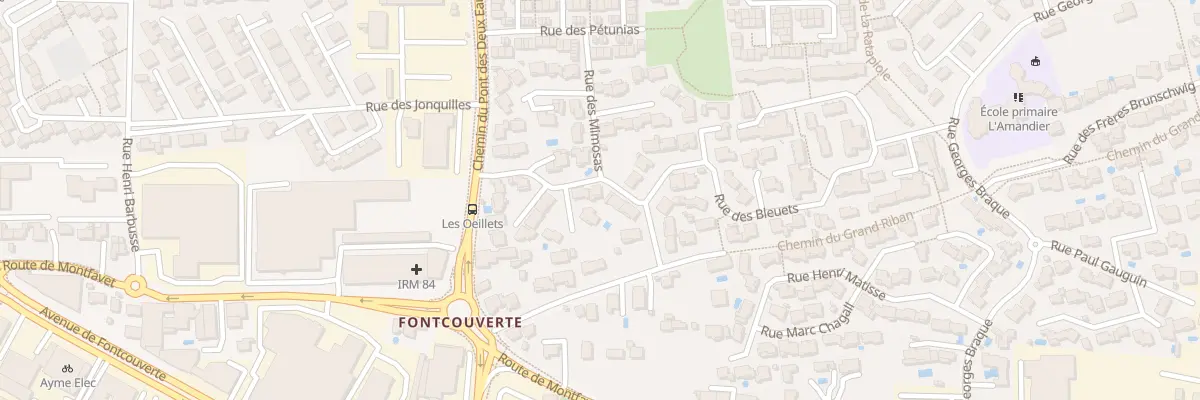 Plan du 26 Rue des Oeillets à Avignon