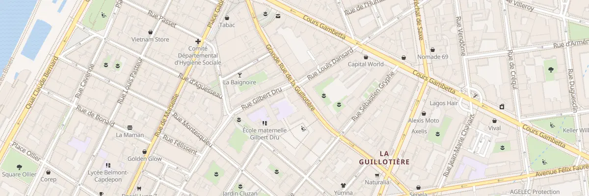 Plan du 26 Gde Rue de la Guillotière à Lyon 7e Arrondissement