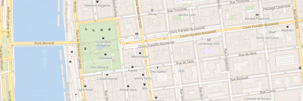 Plan du 10 Crs Pt Franklin Roosevelt à Lyon 6e Arrondissement