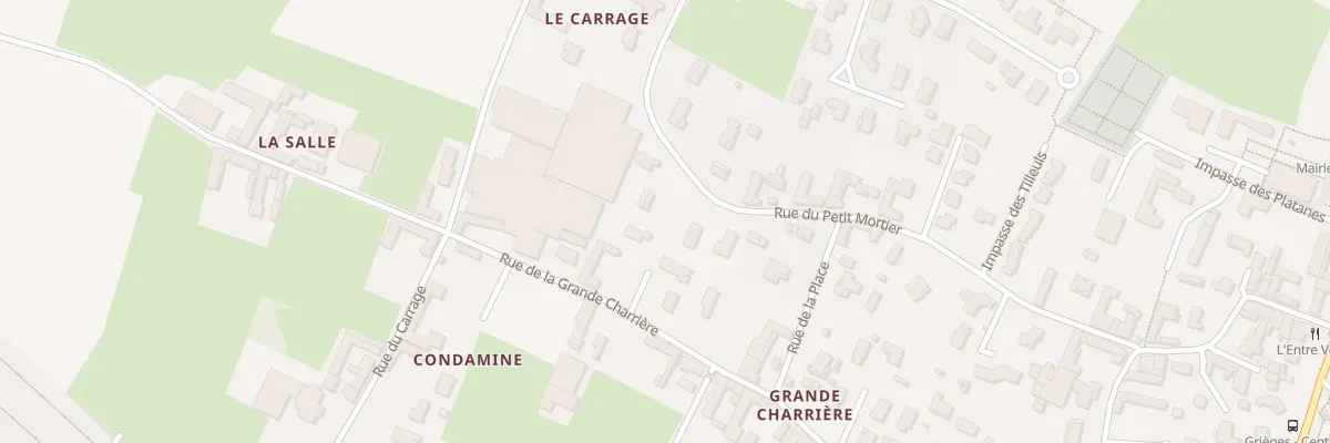 Plan du 401 Rue du Petit Mortier à Grièges
