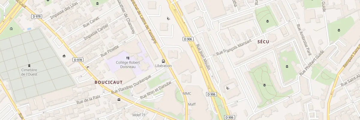 Plan du 18 Rue Mal de Lattre de Tassigny à Chalon-sur-Saône
