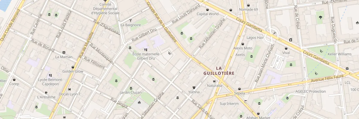 Plan du 34 Gde Rue de la Guillotière à Lyon 7e Arrondissement