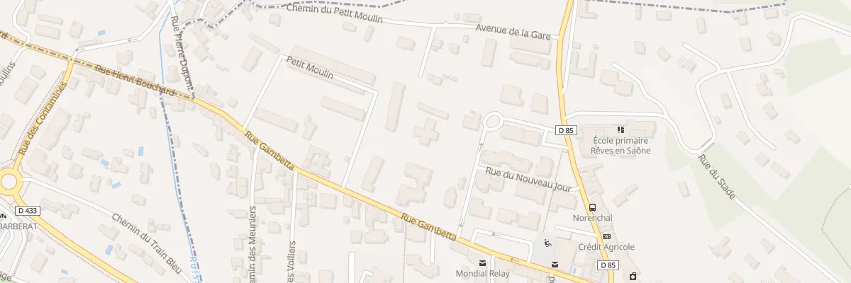 Plan du 21B Rue Gambetta à Fontaines-sur-Saône