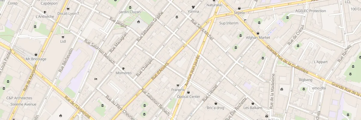 Plan du 21 Rue d’Anvers à Lyon 7e Arrondissement
