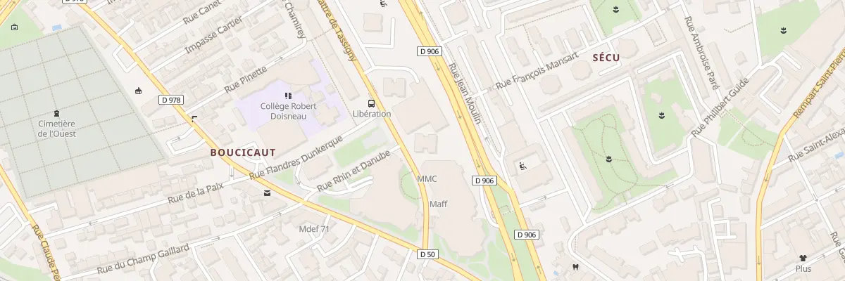 Plan du 16 Rue Mal de Lattre de Tassigny à Chalon-sur-Saône