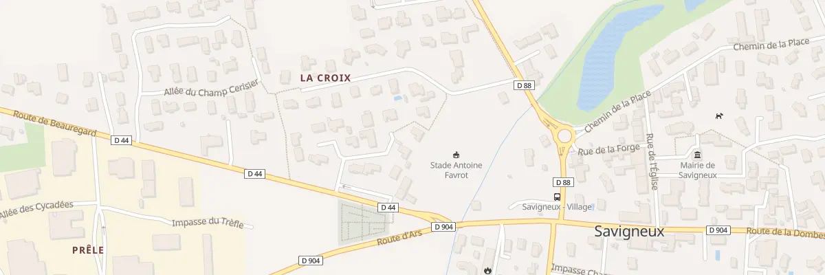 Plan du 5 All de la Croix à Savigneux