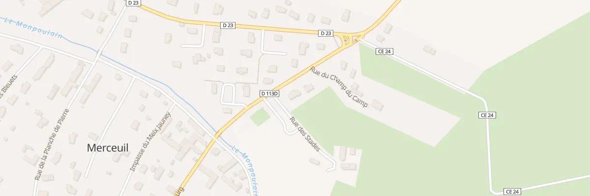 Plan du 1 Rue des Stades à Merceuil