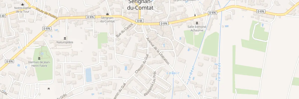 Plan du 1 Che du Gué à Sérignan-du-Comtat