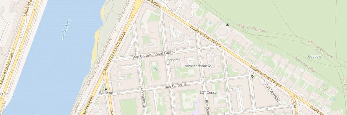Plan du 16 Rue Cdt Faurax à Lyon 6e Arrondissement