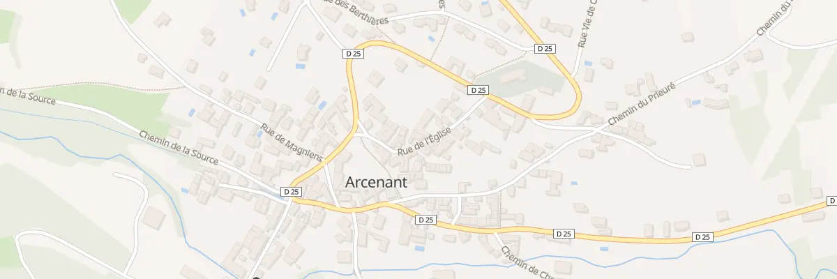 Plan du 7 Rue de l’Eglise à Arcenant