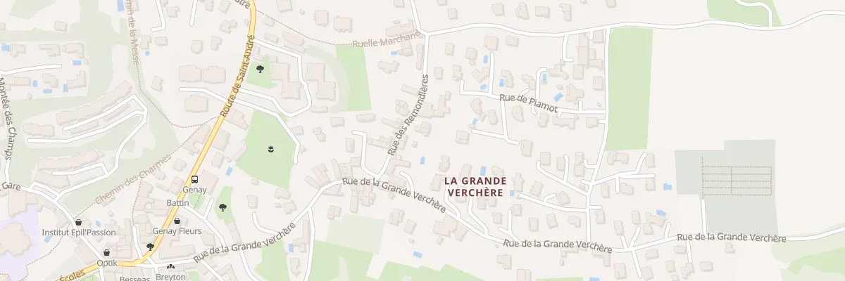 Plan du 68 Rue des Remondières à Genay
