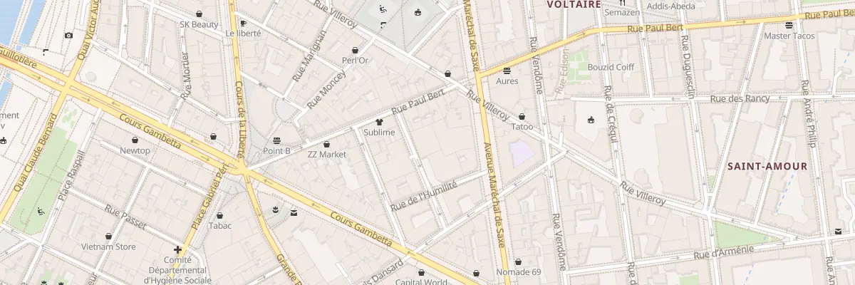 Plan du 5 Rue Bonnefoi à Lyon 3e Arrondissement