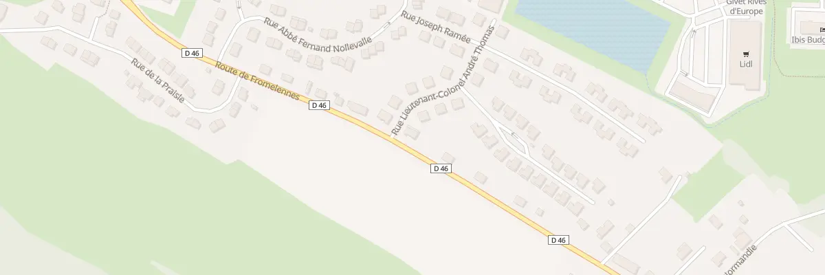 Plan du 2 Rue Lt-Colonel Andre Thomas à Givet