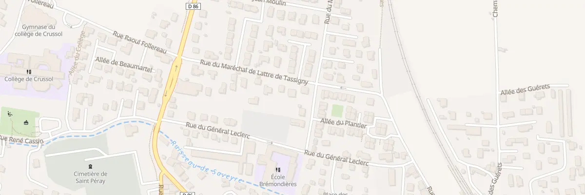 Plan du 22 Rue Mal Delattre de Tassigny à Saint-Péray