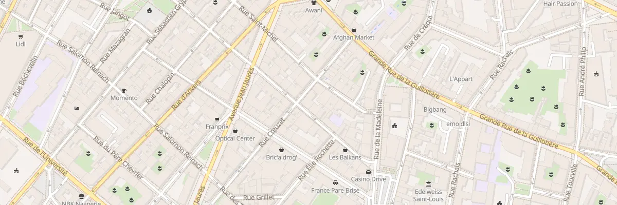 Plan du 89 Rue Montesquieu à Lyon 7e Arrondissement