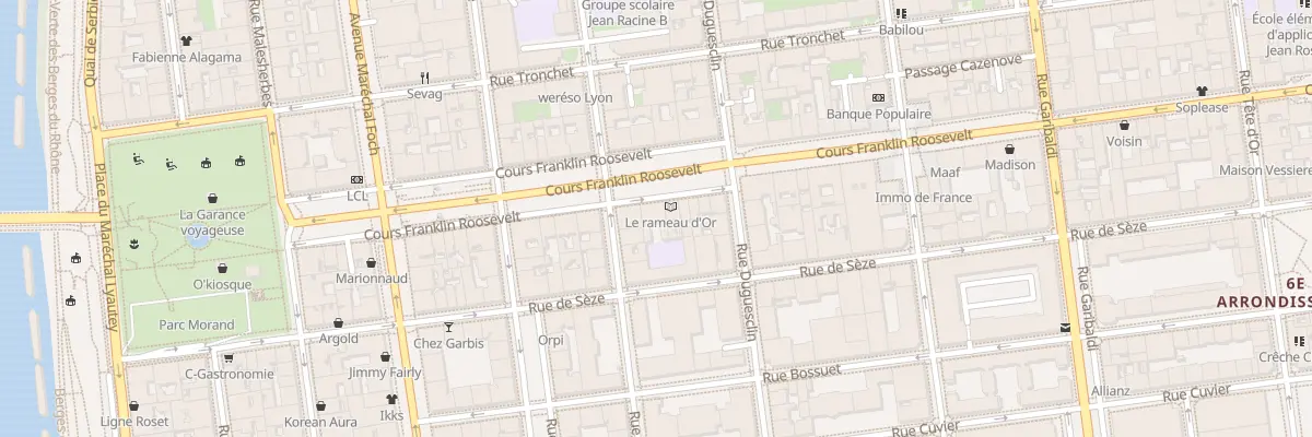 Plan du 30 Crs Pt Franklin Roosevelt à Lyon 6e Arrondissement