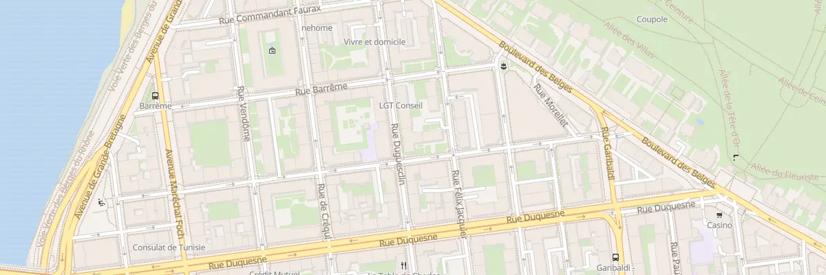 Plan du 39 Rue Lt Col Prevost à Lyon 6e Arrondissement