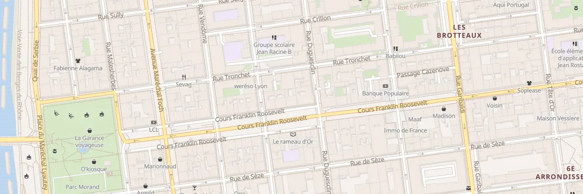 Plan du 27 Crs Pt Franklin Roosevelt à Lyon 6e Arrondissement