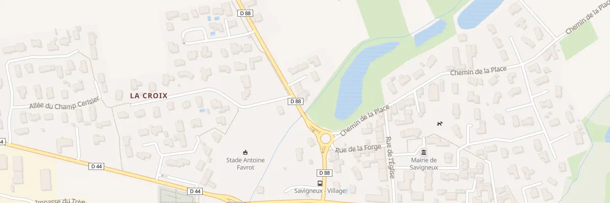 Plan du 158 Rte de Villeneuve à Savigneux