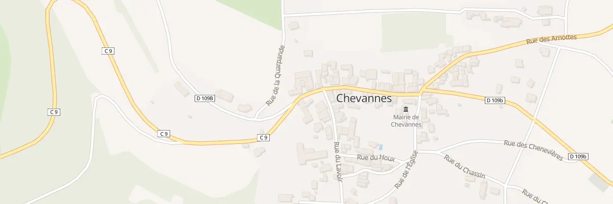 Plan du 2 Rue du Lavoir à Chevannes