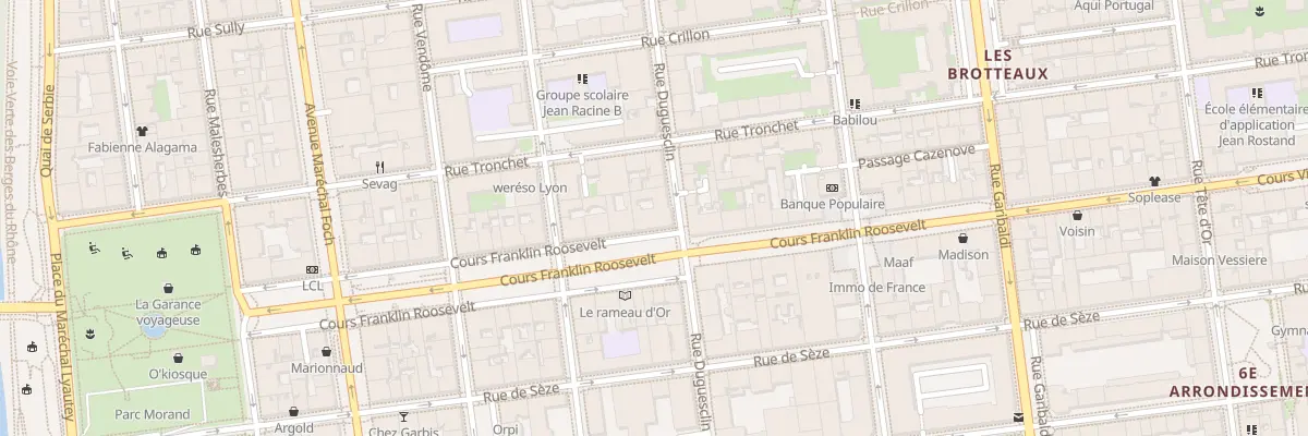 Plan du 29 Crs Pt Franklin Roosevelt à Lyon 6e Arrondissement