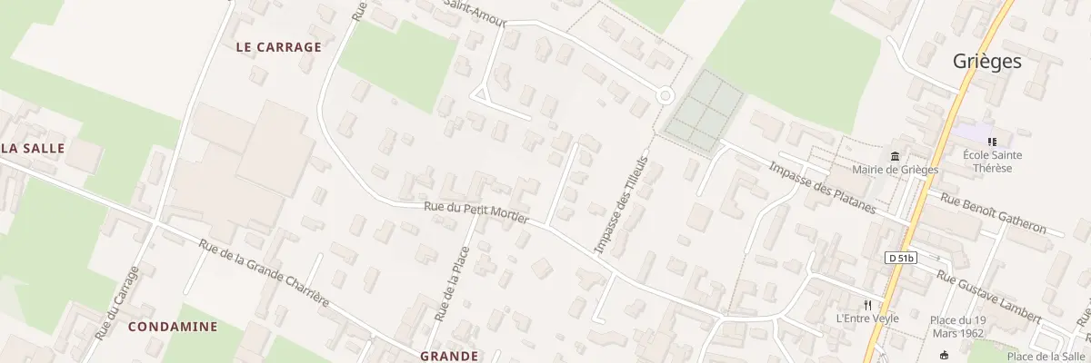 Plan du 240 Rue du Petit Mortier à Grièges