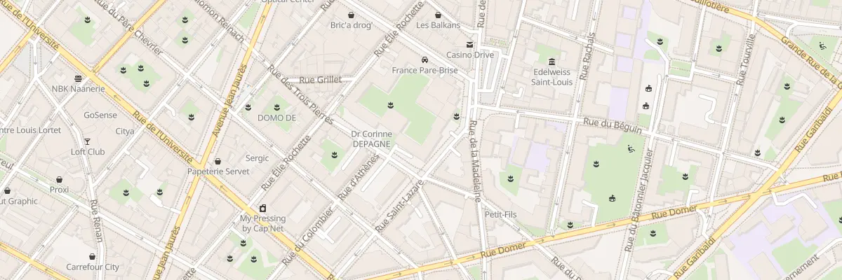 Plan du 4 Rue Saint Lazare à Lyon 7e Arrondissement