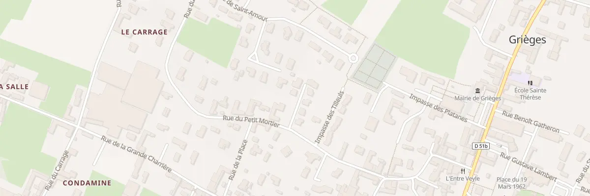 Plan du 230G Rue du Petit Mortier à Grièges