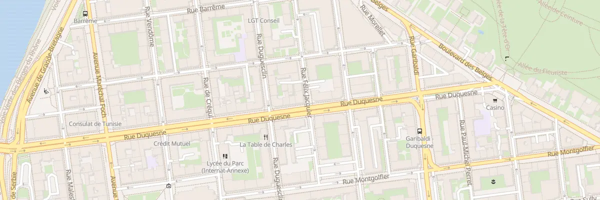 Plan du 55 Rue Duquesne à Lyon 6e Arrondissement
