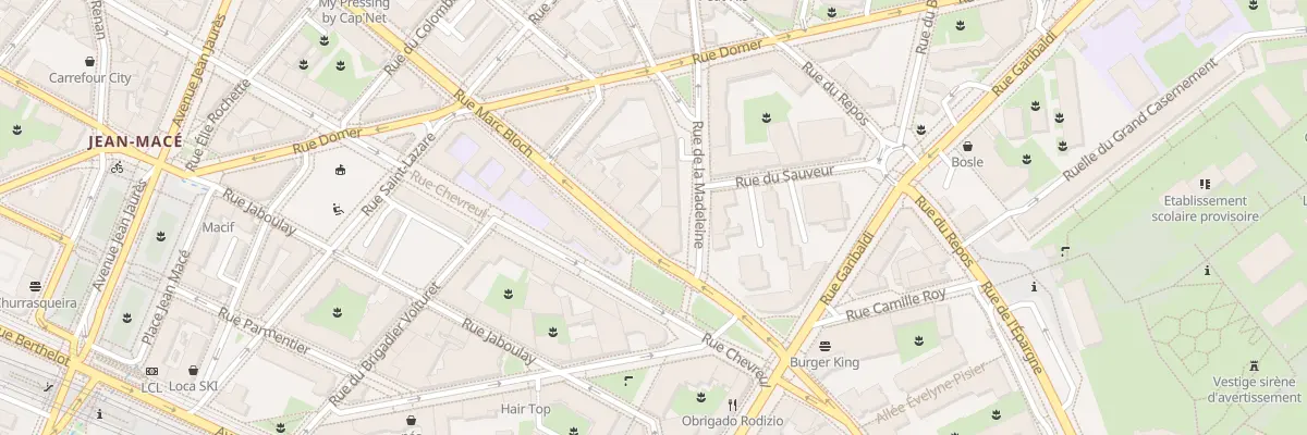 Plan du 64 Rue de la Madeleine à Lyon 7e Arrondissement