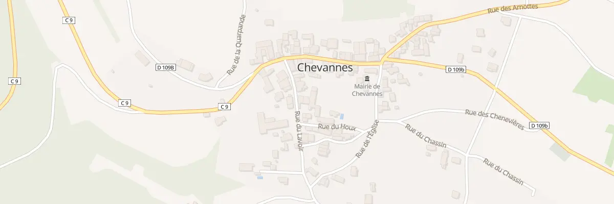 Plan du 9B Rue du Lavoir à Chevannes