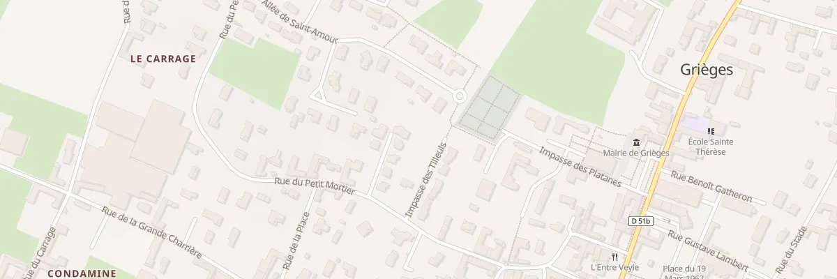 Plan du 230E Rue du Petit Mortier à Grièges