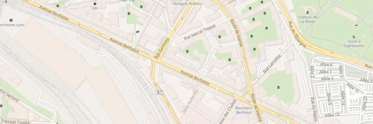 Plan du 123 Av Berthelot à Lyon 7e Arrondissement