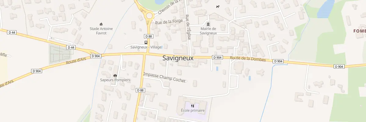 Plan du 98 Rte de la Dombes à Savigneux