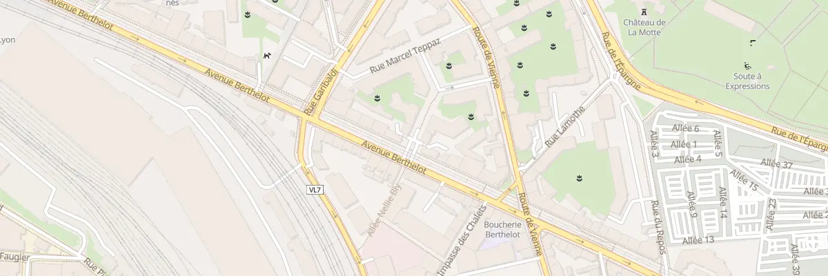 Plan du 131 Av Berthelot à Lyon 7e Arrondissement