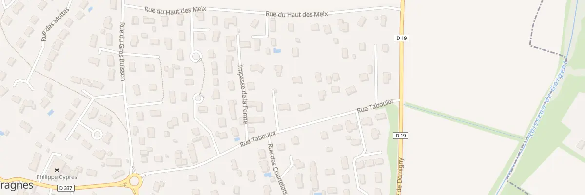 Plan du 12 Rue Taboulot à Fragnes-La Loyère