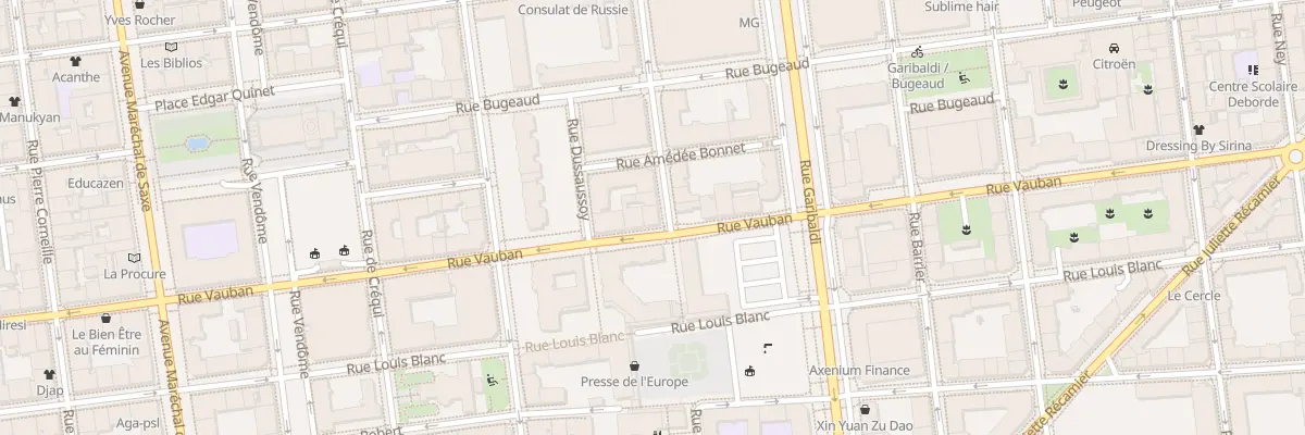 Plan du 128 Rue Boileau à Lyon 6e Arrondissement
