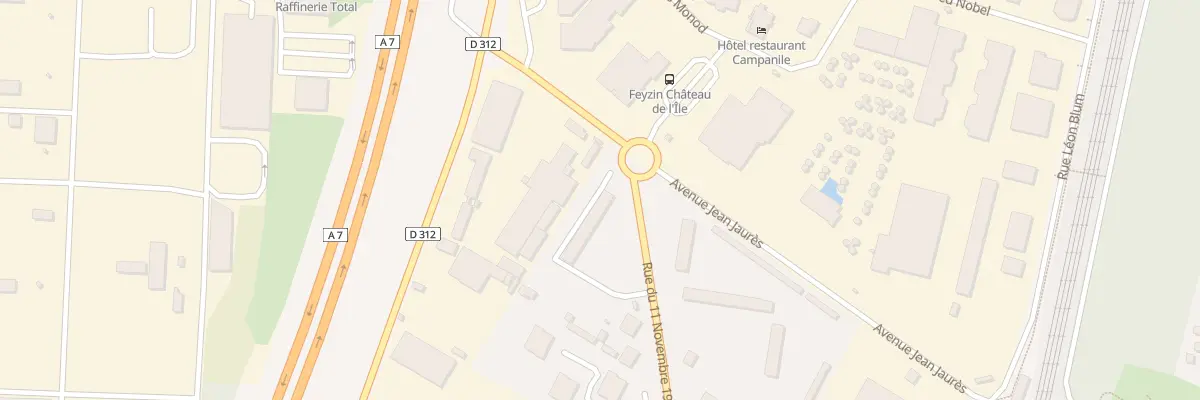 Plan du 9021 Rue du Onze Novembre 1918 à Feyzin