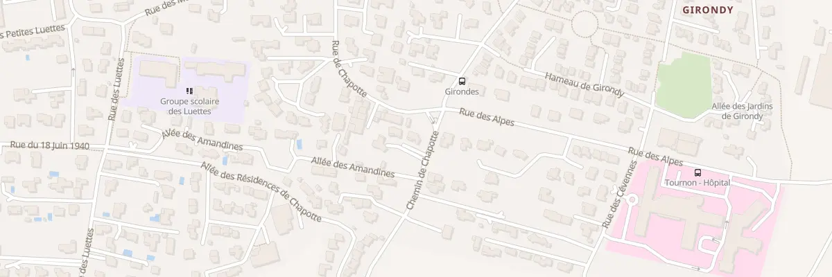 Plan du 86 Che de Chapotte à Tournon-sur-Rhône
