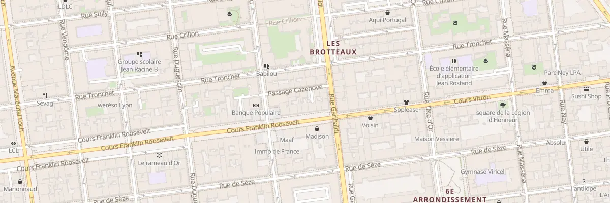 Plan du 51 Crs Pt Franklin Roosevelt à Lyon 6e Arrondissement