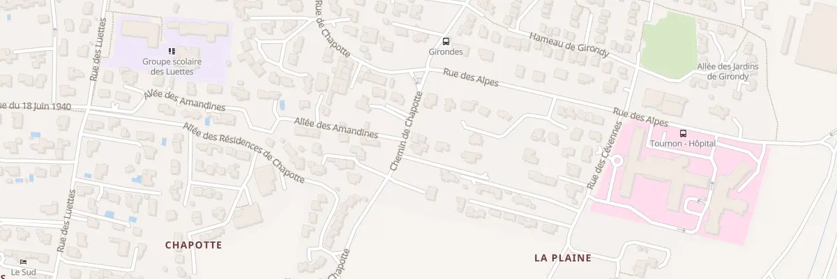 Plan du 101 Che de Chapotte à Tournon-sur-Rhône