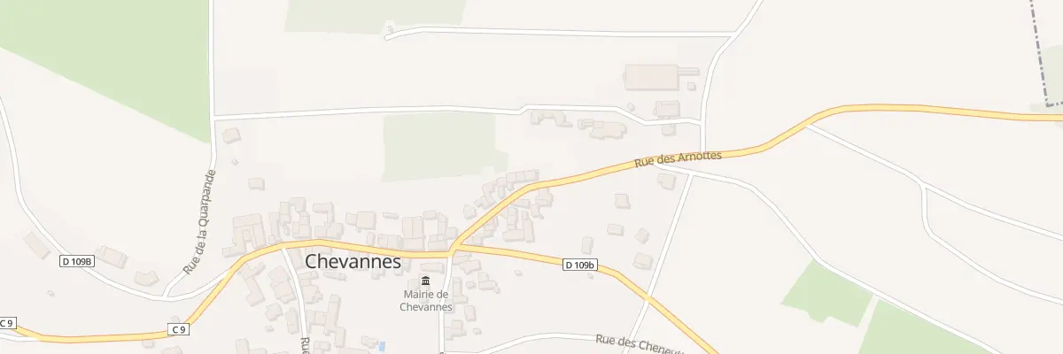 Plan du 13 Rue des Arnottes à Chevannes